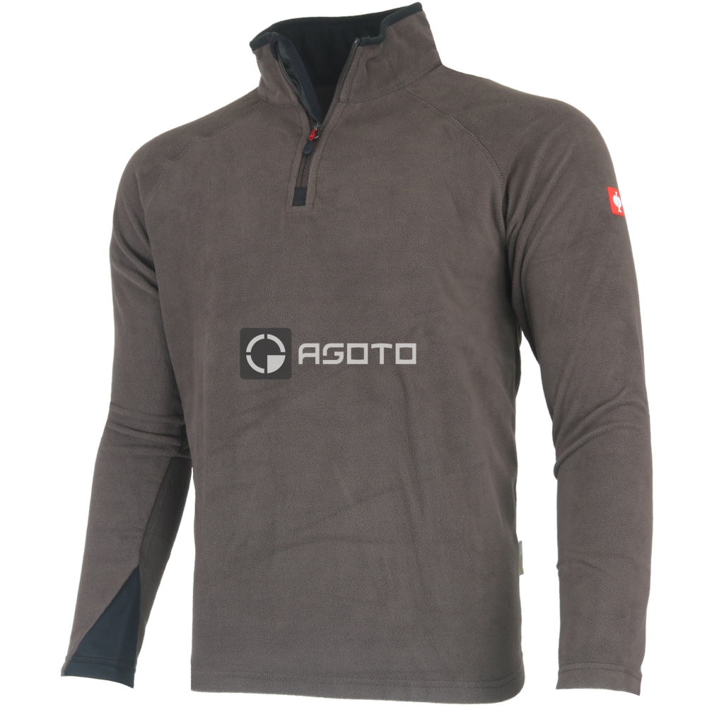 detail Engelbert Strauss Troyer hnědá pánská pracovní mikina kr. zip