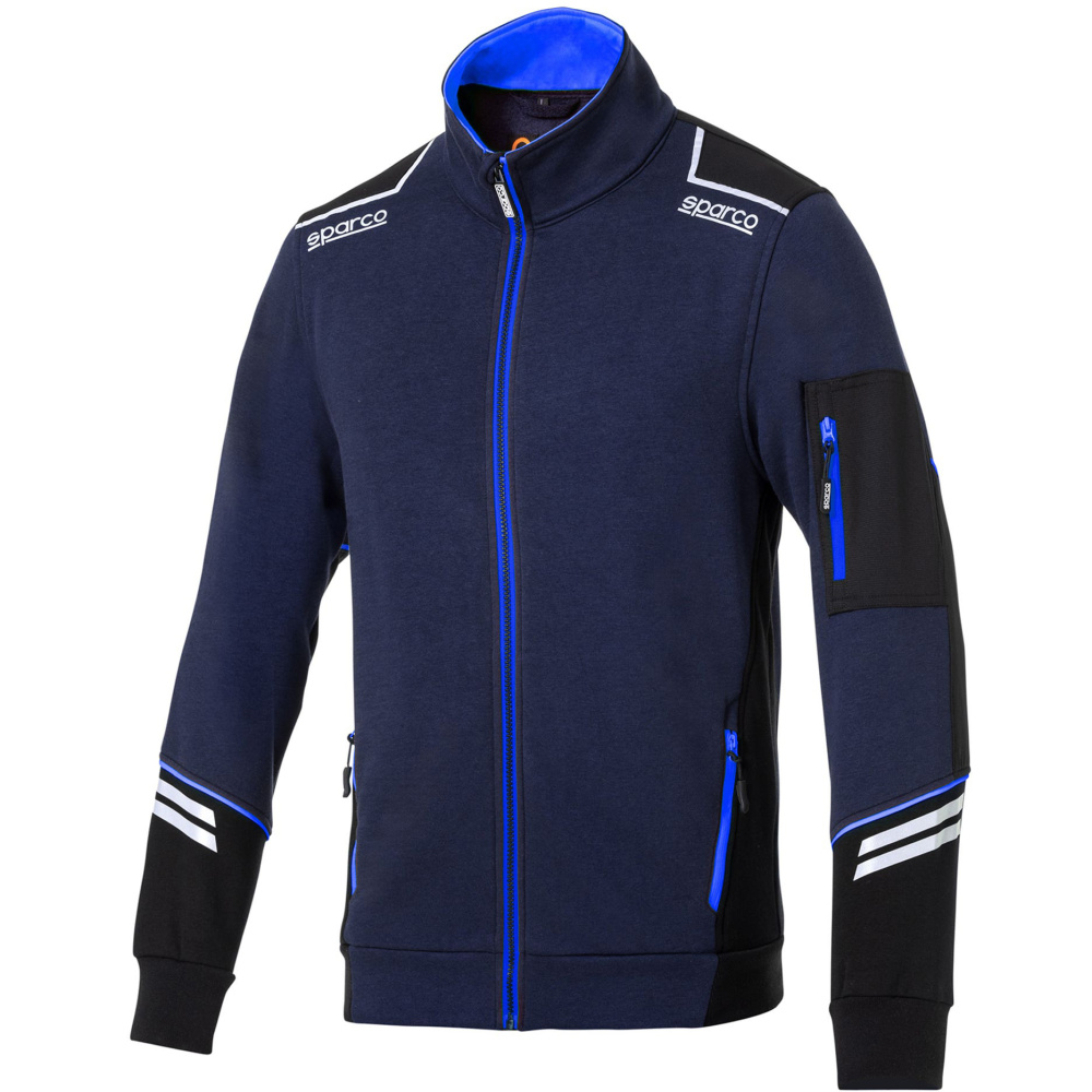 detail SPARCO Alabama Tech Full Zip modrá pánská mikina
