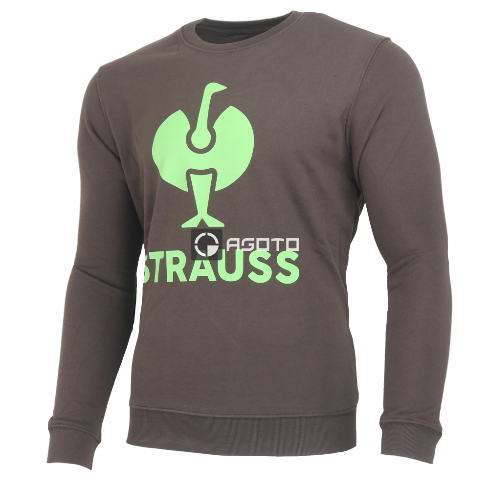 detail Engelbert Strauss hnědá pánská mikina ke krku e.s.motion