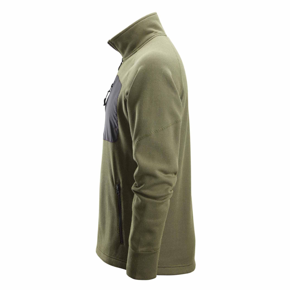 detail SNICKERS FlexiWork Mesh olivová pánská mikina