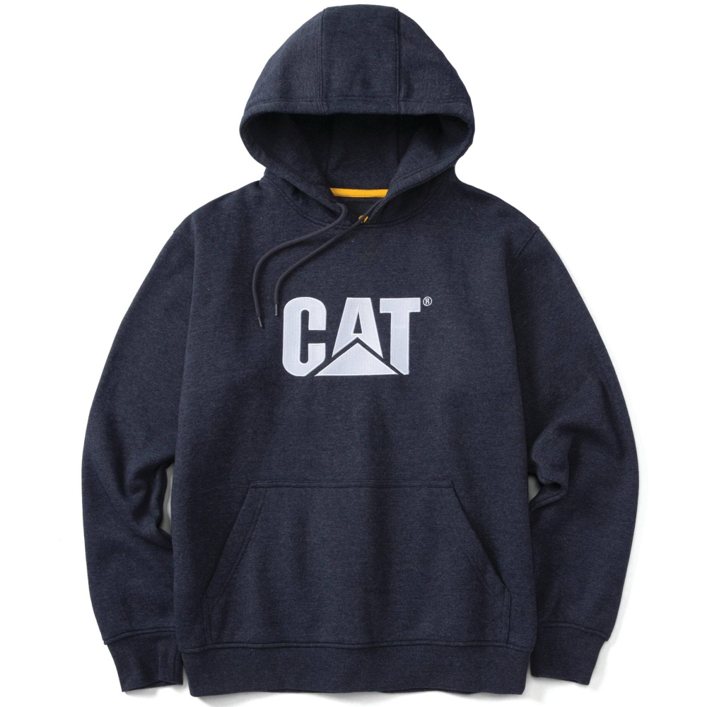 detail Caterpillar pánská bavlněná pohodlná moderní mikina Trademark tmavě modrá