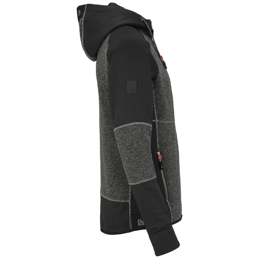 detail LBRADOR Sweden Aereo 4směrná stretch tkanina, pánská černá mikina/bunda