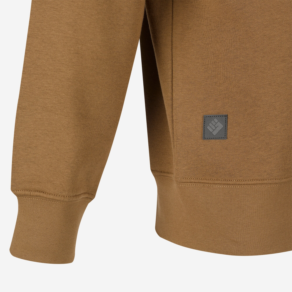detail TOWORKFOR Sweatshirt hnědá pánská rychleschnoucí mikina pro skvělý komfort