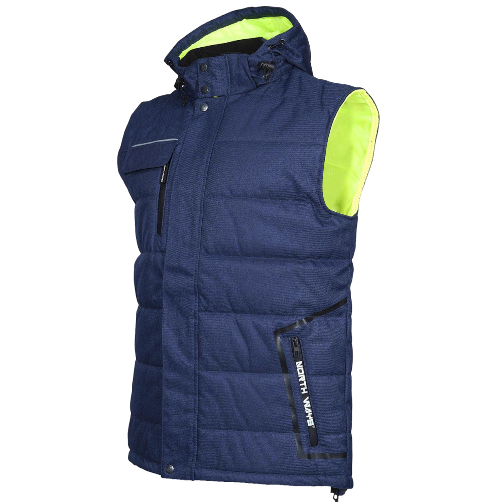 detail Nine Worths Maximy modrá pánská pracovní vesta WP 5000 mm