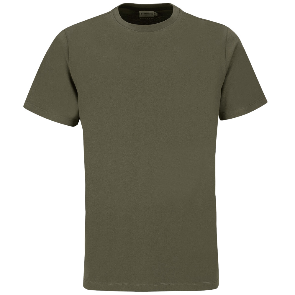 detail TOWORKFOR T-Shirt Fast-Dry olivové pánské rychleschnoucí triko pro skvělý komfor