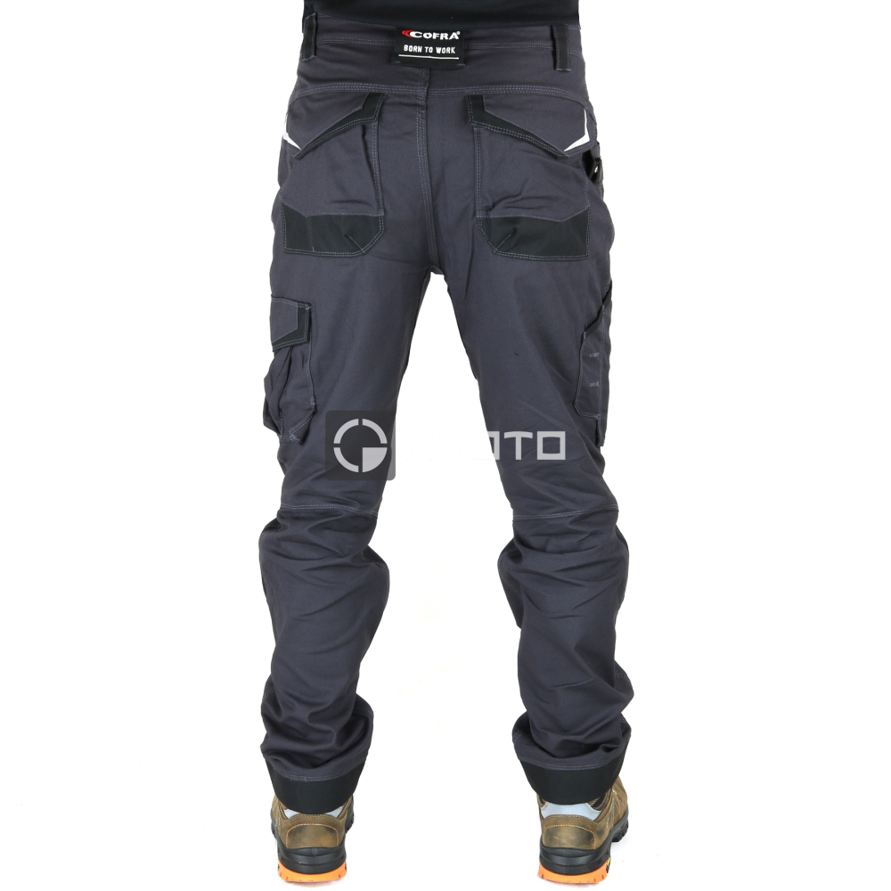 detail COFRA Barrerio Stretch pracovní kalhoty šedé