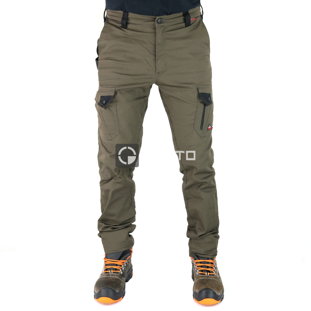 detail COFRA Jember Stretch kalhoty hnědé