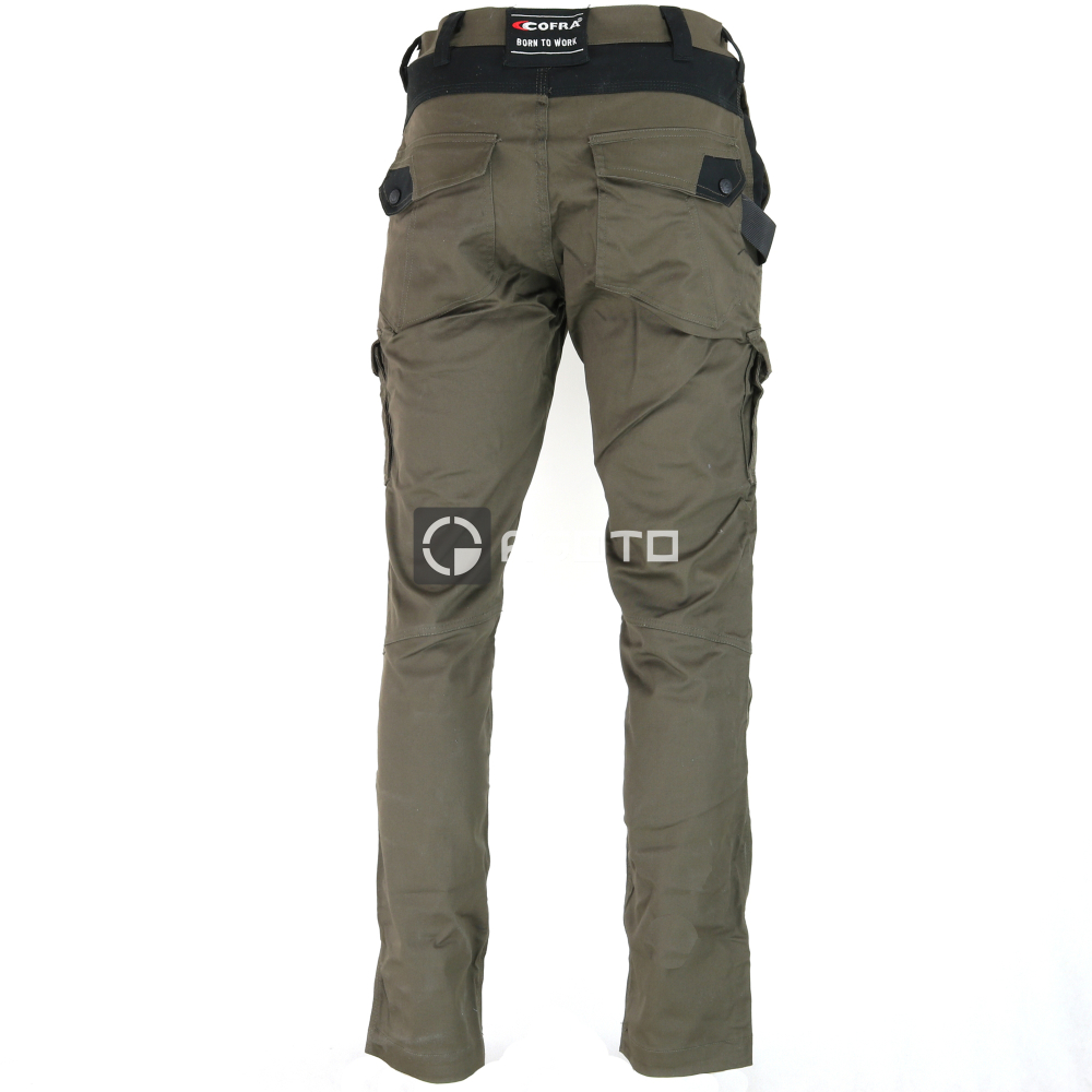 detail COFRA Jember Stretch kalhoty hnědé