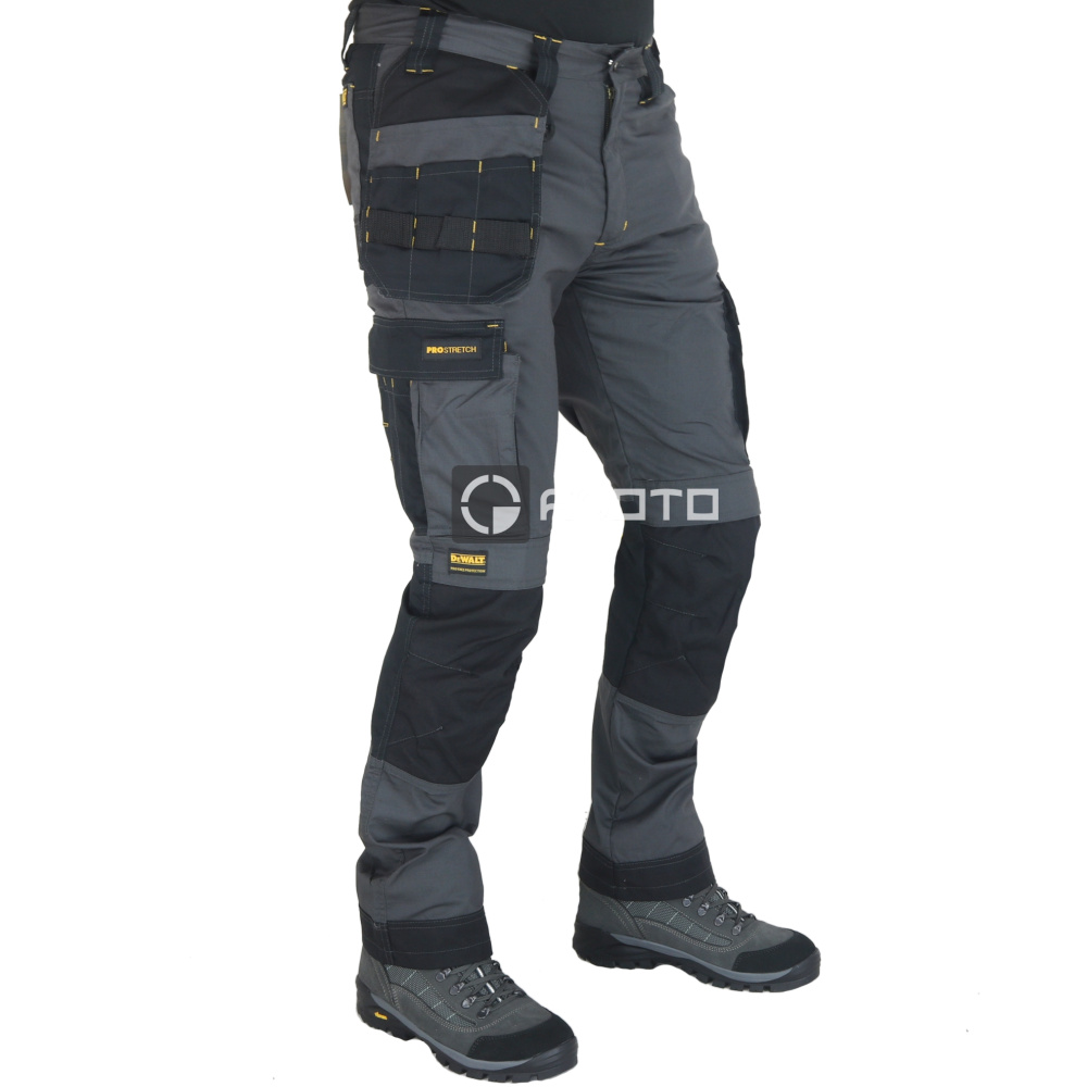 detail DEWALT ORIGINAL Fairhaven šedé pánské pracovní kalhoty Stretch Slim