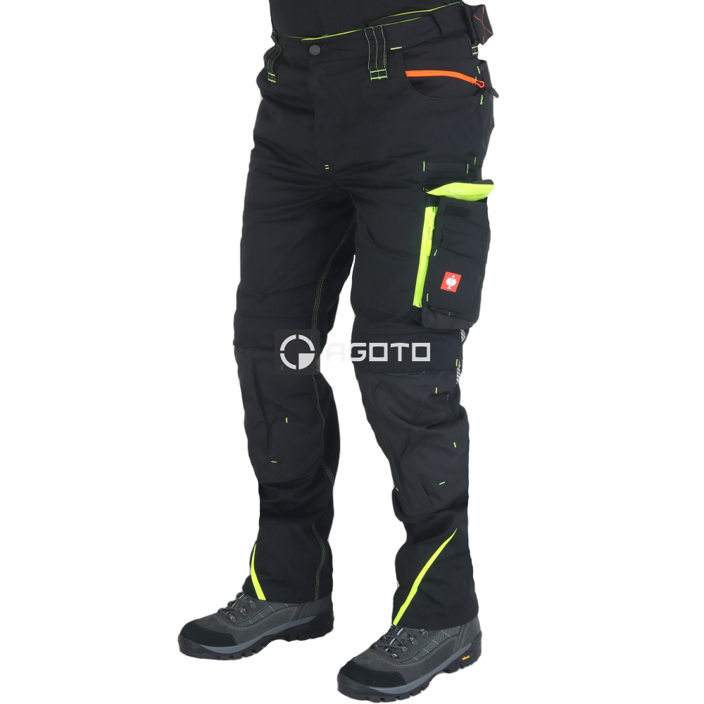 detail Engelbert Strauss e.s.motion černé pánské pracovní kalhoty