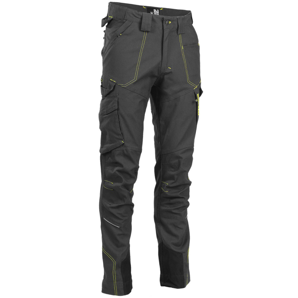 detail Nine Worths Killy šedé pánské pracovní kalhoty Canvas Stretch odolné a pružné