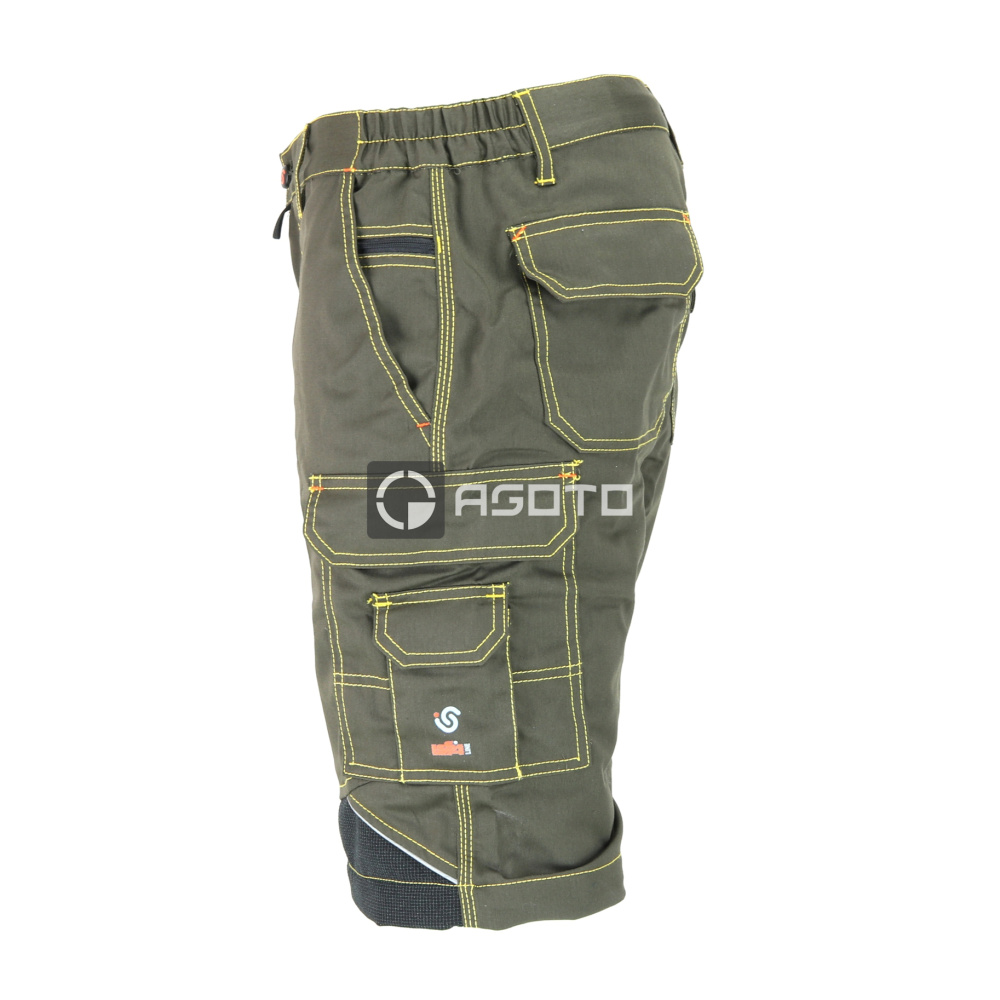 detail Industrial Starter STRETCH EXTREME pracovní kraťasy khaki