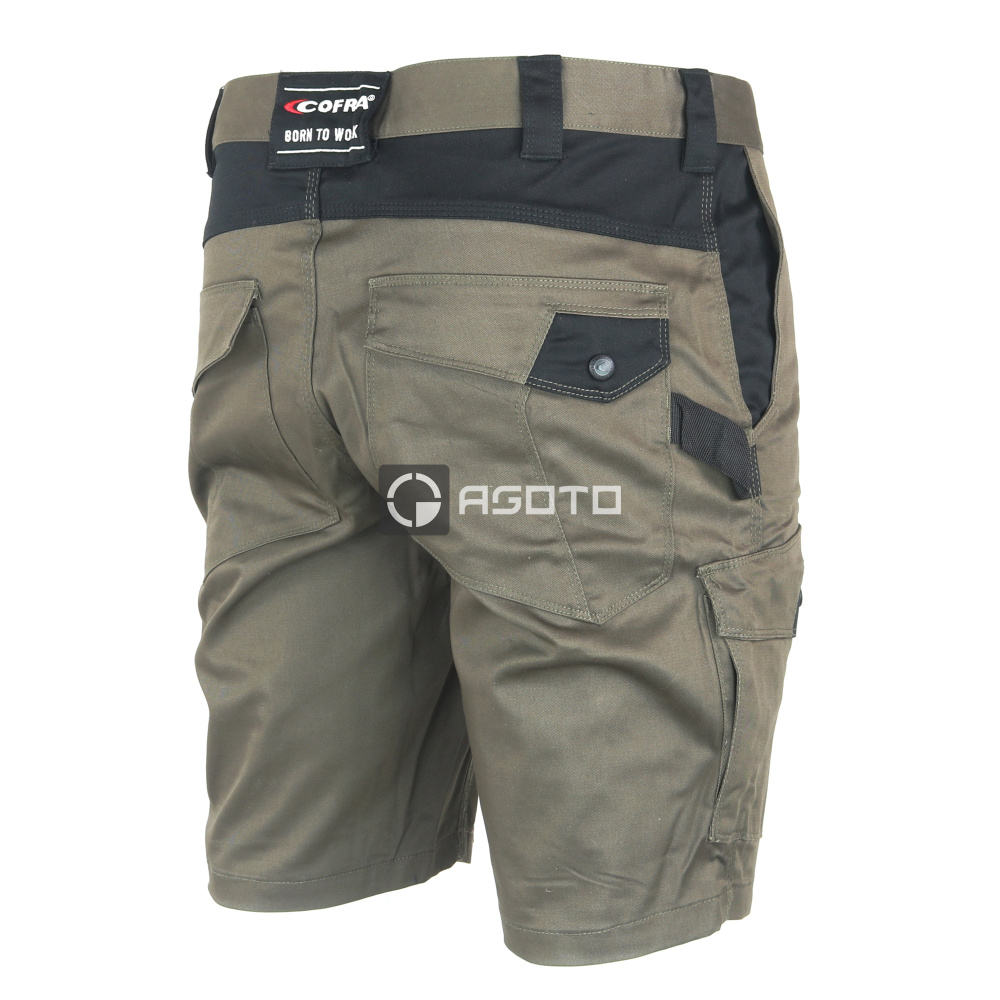 detail COFRA Jember Kediri Stretch hnědé pánské pracovní kraťasy