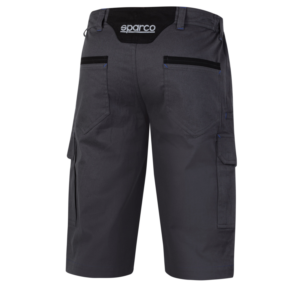 detail SPARCO Bermuda Cargo Stretch šedé pánské pracovní kraťasy