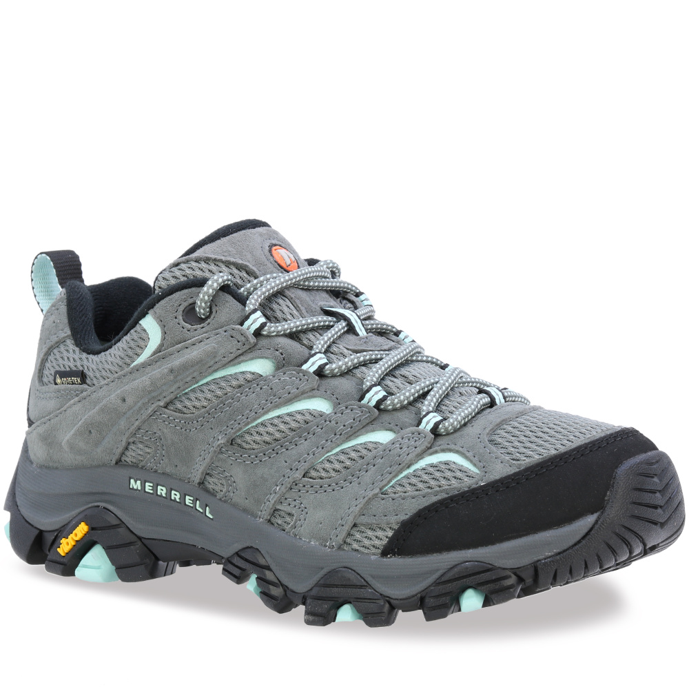 detail MERRELL Moab 3 GTX šedá dámská outdoor obuv + Goretex membrána