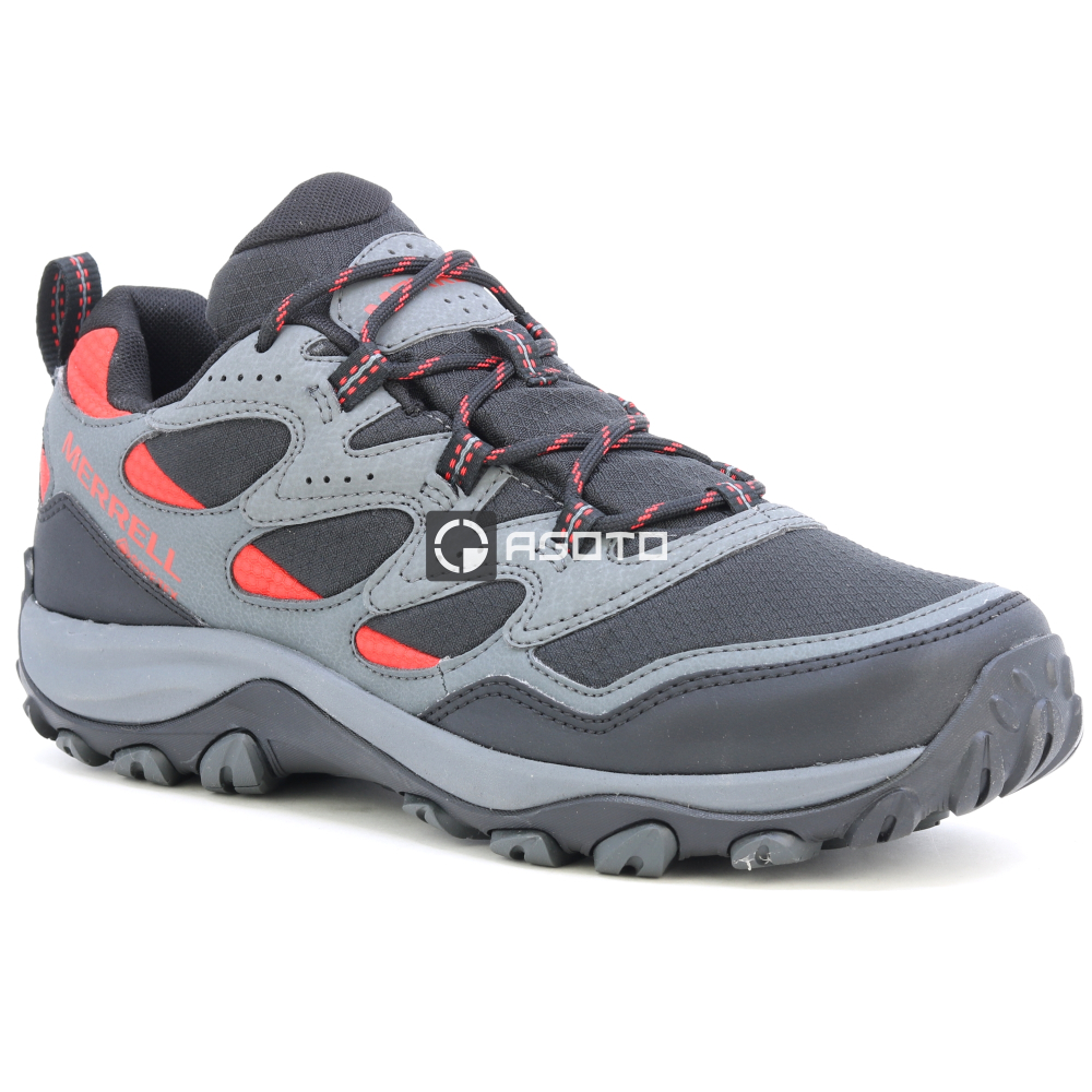 detail MERRELL West Rim Sport GTX černá pánská outdoor obuv Goretex membrána
