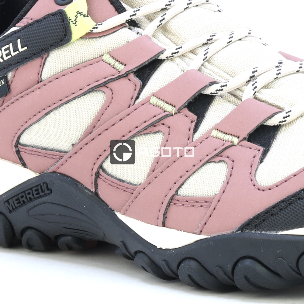 detail MERRELL Claypool Sport GTX oyster šedá dámská outdoor obuv