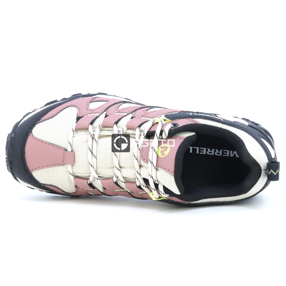 detail MERRELL Claypool Sport GTX oyster šedá dámská outdoor obuv