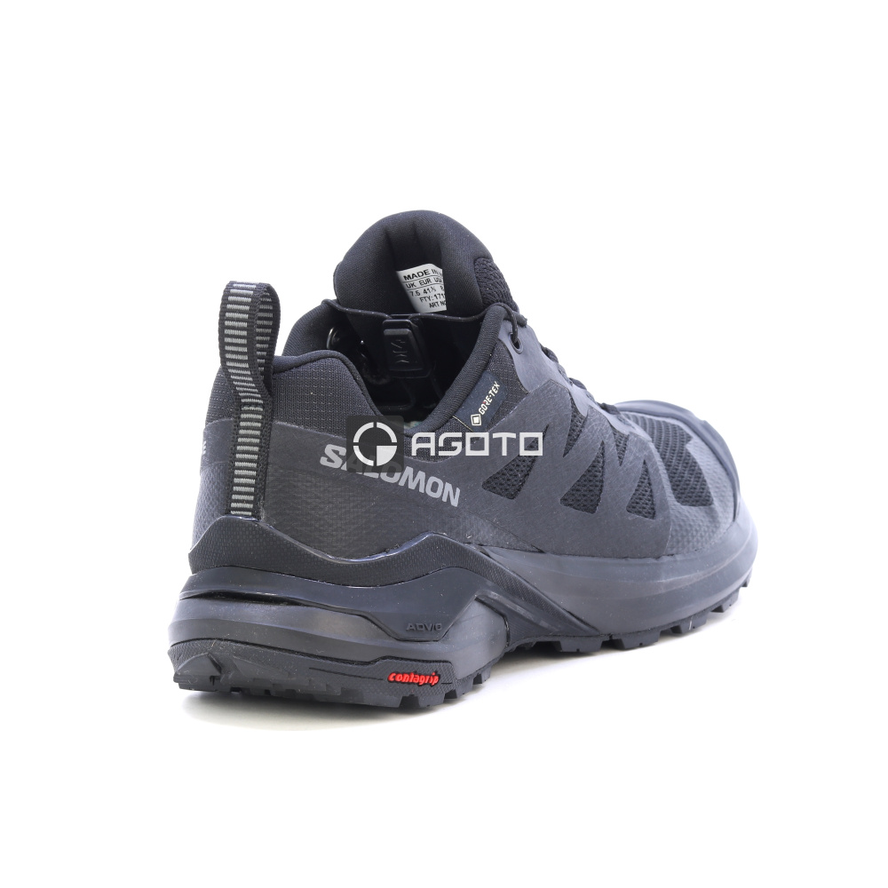 detail SALOMON X-Adventure GTX Black černá pánská outdoor obuv membrána Gore-Tex®