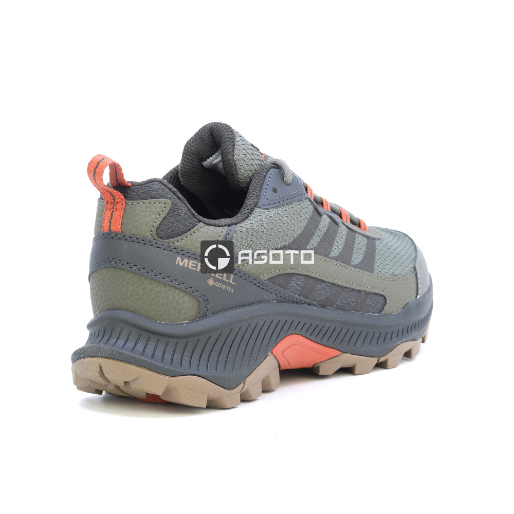 detail MERRELL Speed Strike 2 GTX olivová pánská outdoor obuv membrána Gore-Tex®