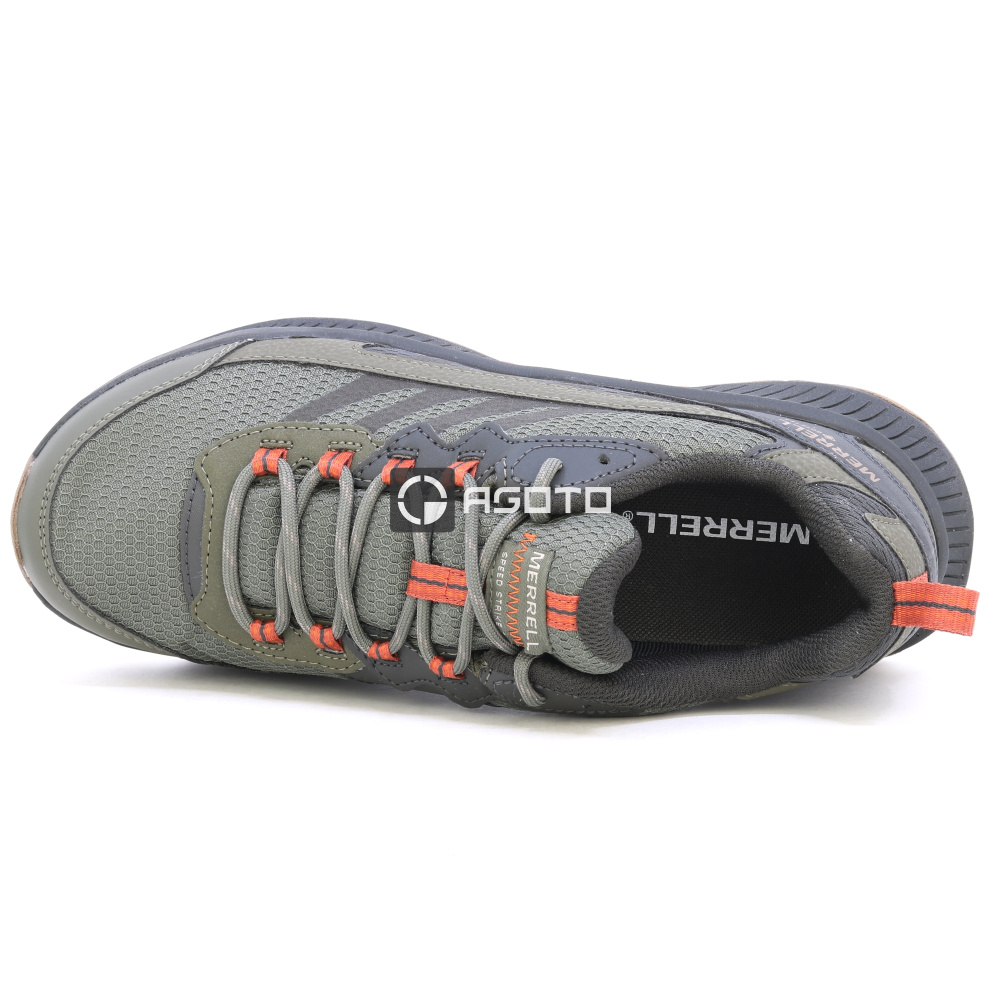 detail MERRELL Speed Strike 2 GTX olivová pánská outdoor obuv membrána Gore-Tex®