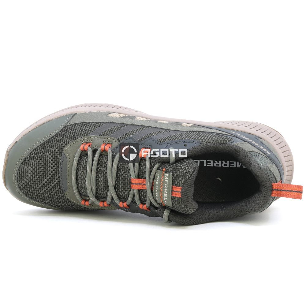 detail MERRELL Speed Strike 2 olivová pánská outdoor obuv