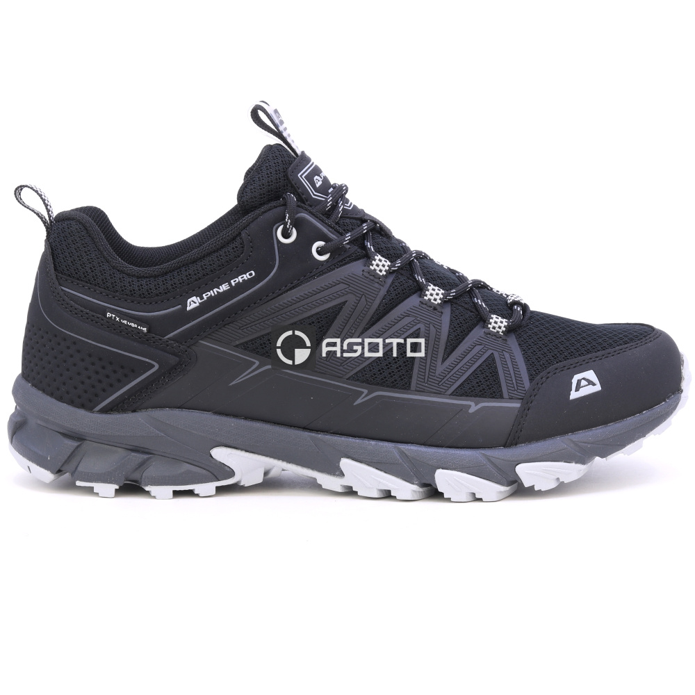 detail ALPINE PRO černá pánská outdoor obuv + PTX membrána