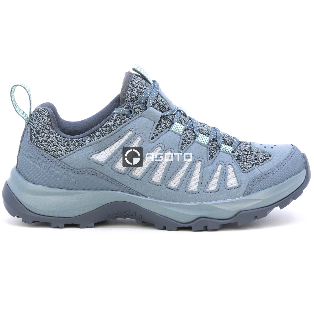 detail SALOMON Eos Aero W Stormy šedá dámská outdoor obuv