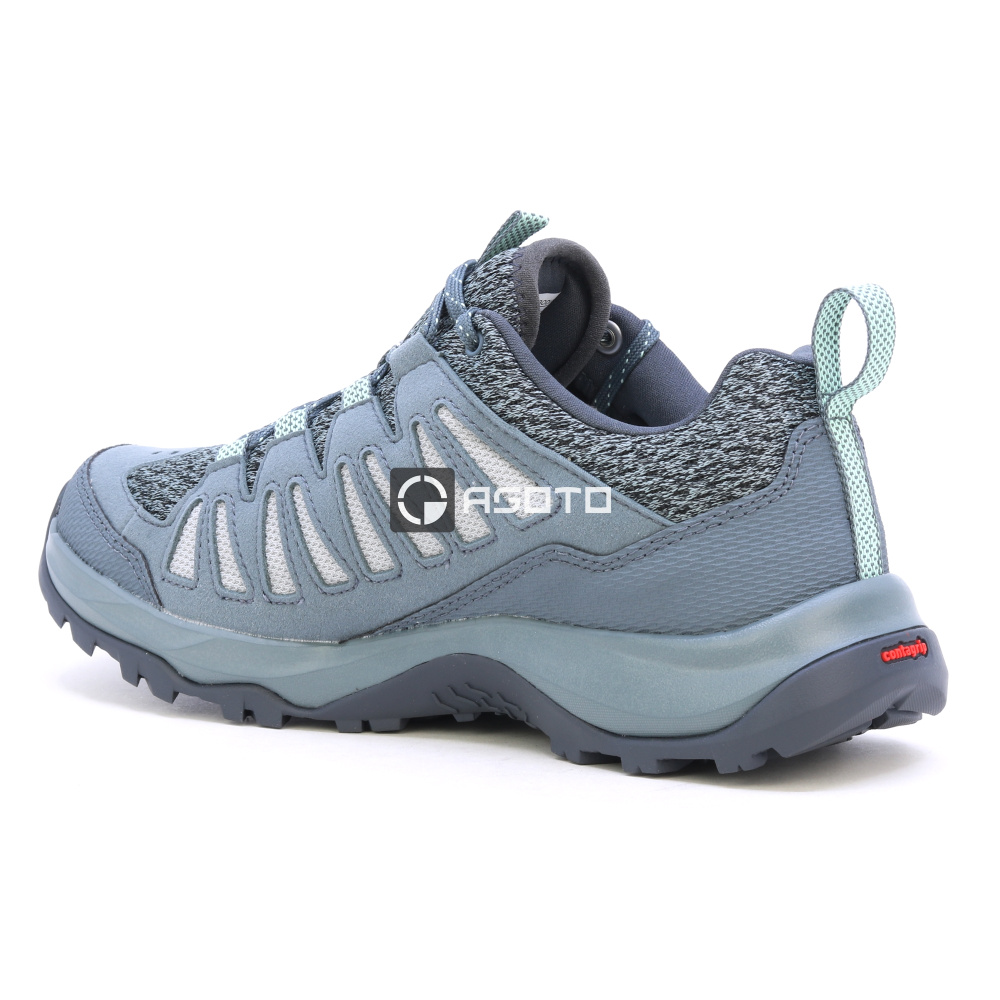 detail SALOMON Eos Aero W Stormy šedá dámská outdoor obuv