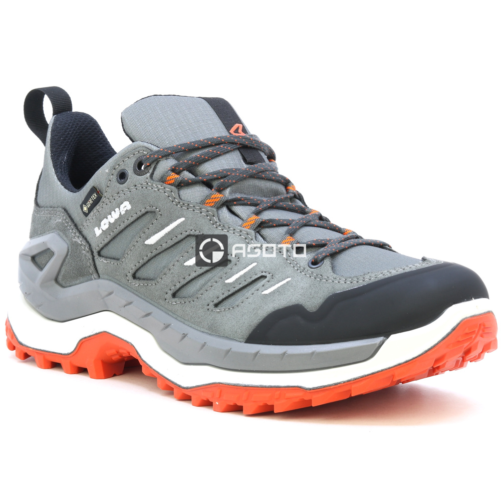 detail LOWA Innovo GTX Lo šedá pánská kožená outdoor obuv membrána Gore-Tex®