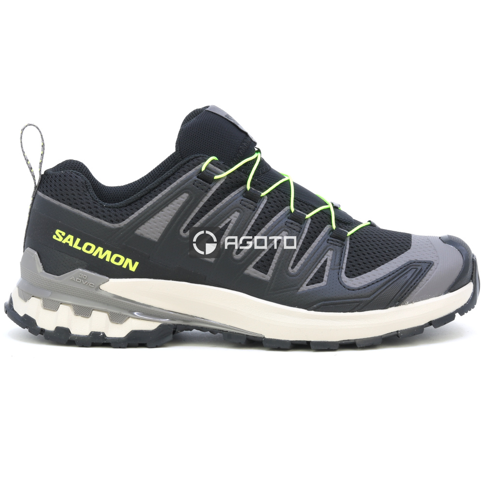 detail SALOMON XA PRO 3D V9 černá pánská lehká outdoor obuv, která dýchá