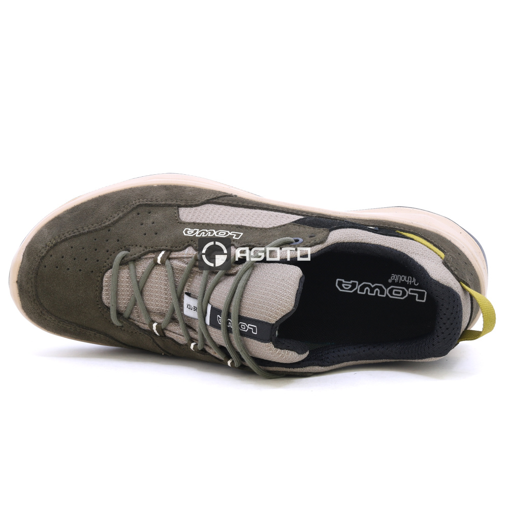 detail LOWA Ventierra GTX hnědá pánská kožená outdoor obuv membrána Gore-Tex®