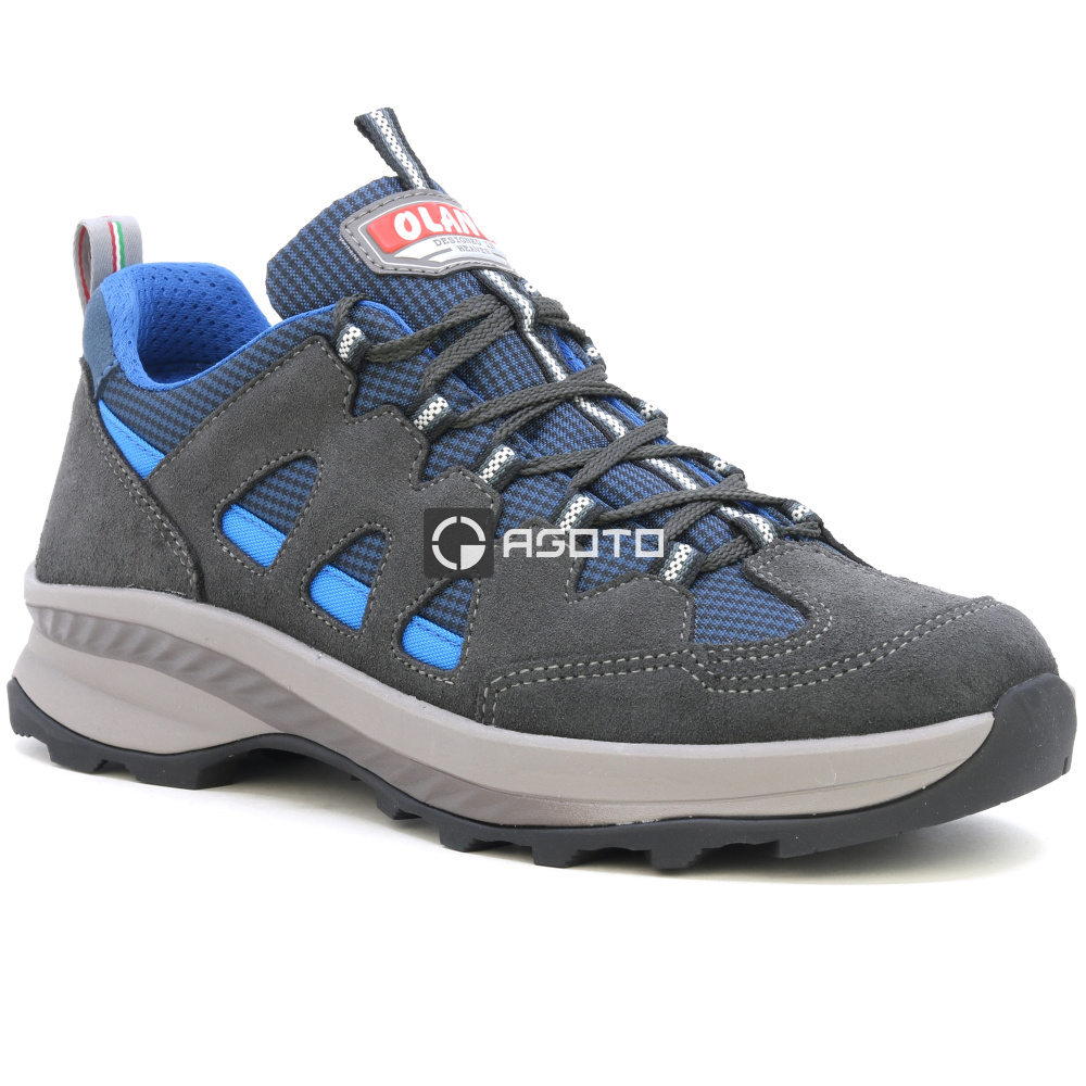 detail OLANG Moena 816 šedá pánská kožená outdoor obuv, pohodlná a lehká celorok