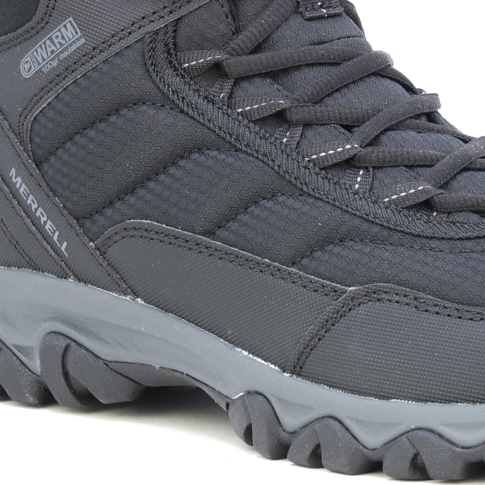 detail MERRELL Ice Cap Mid Lace 5 černá pánská zimní obuv