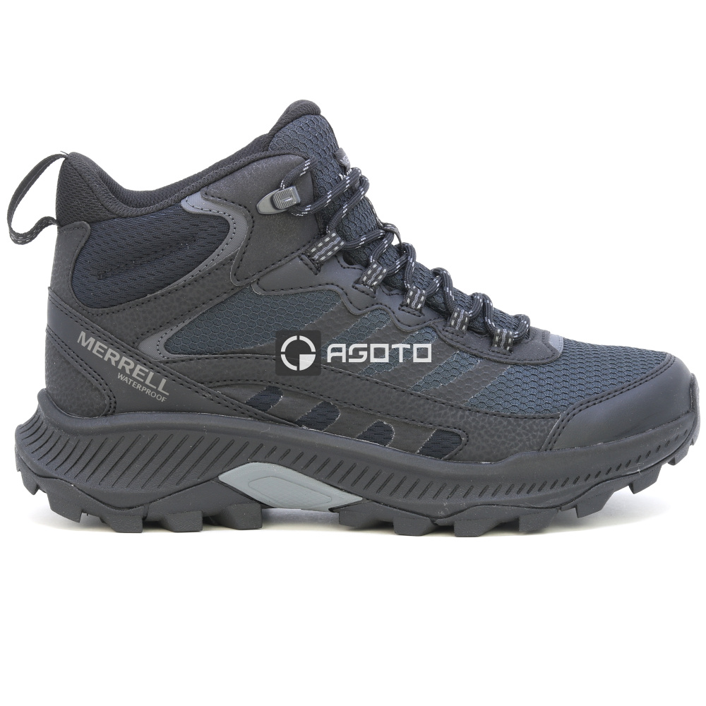 detail MERRELL SPEED STRIKE 2 MID WP black černá pánská outdoor obuv