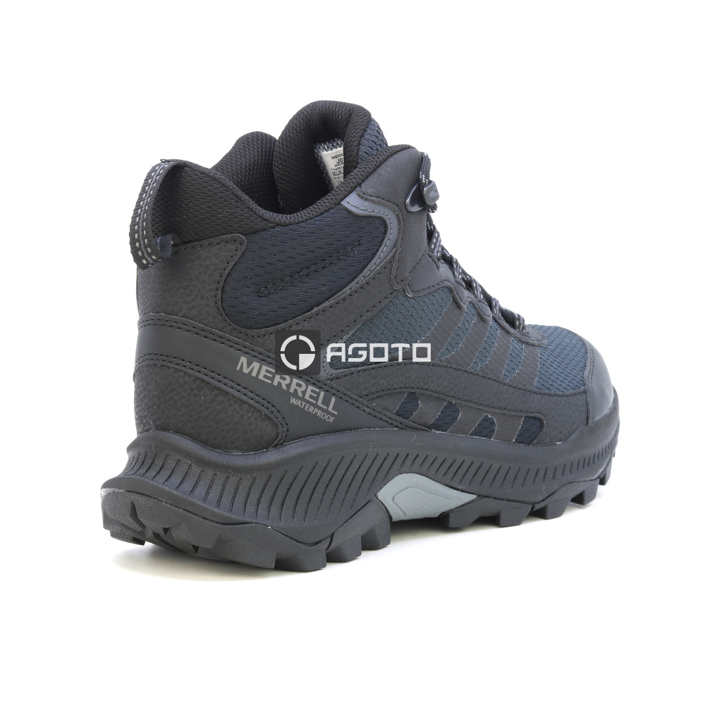 detail MERRELL SPEED STRIKE 2 MID WP black černá pánská outdoor obuv