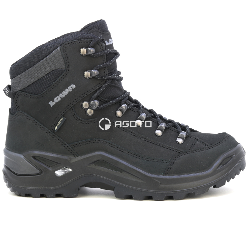 detail LOWA Renegade GTX Mid černá pánská outdoor obuv membrána Gore-Tex®