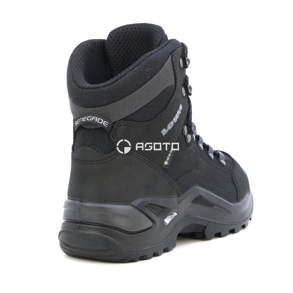 detail LOWA Renegade GTX Mid černá pánská outdoor obuv membrána Gore-Tex®