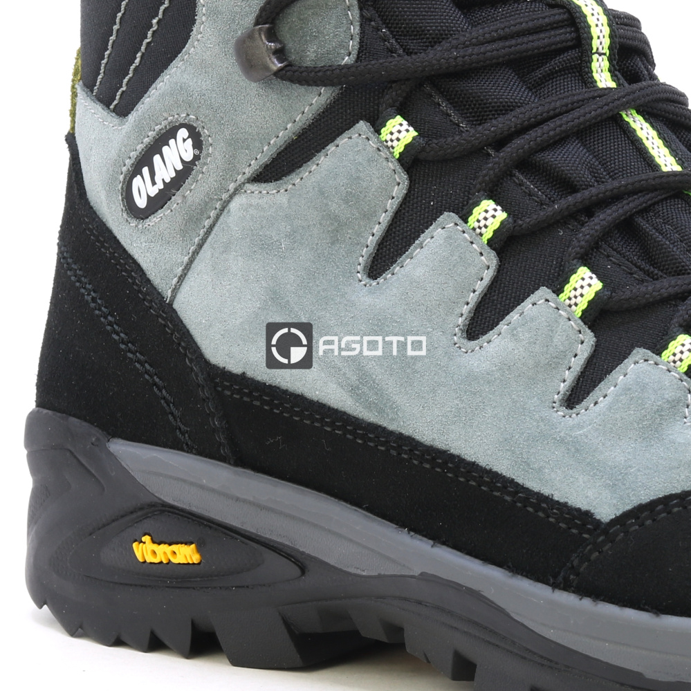 detail OLANG Badia 906 šedá pánská kožená pohdlná outdoor obuv s membránou