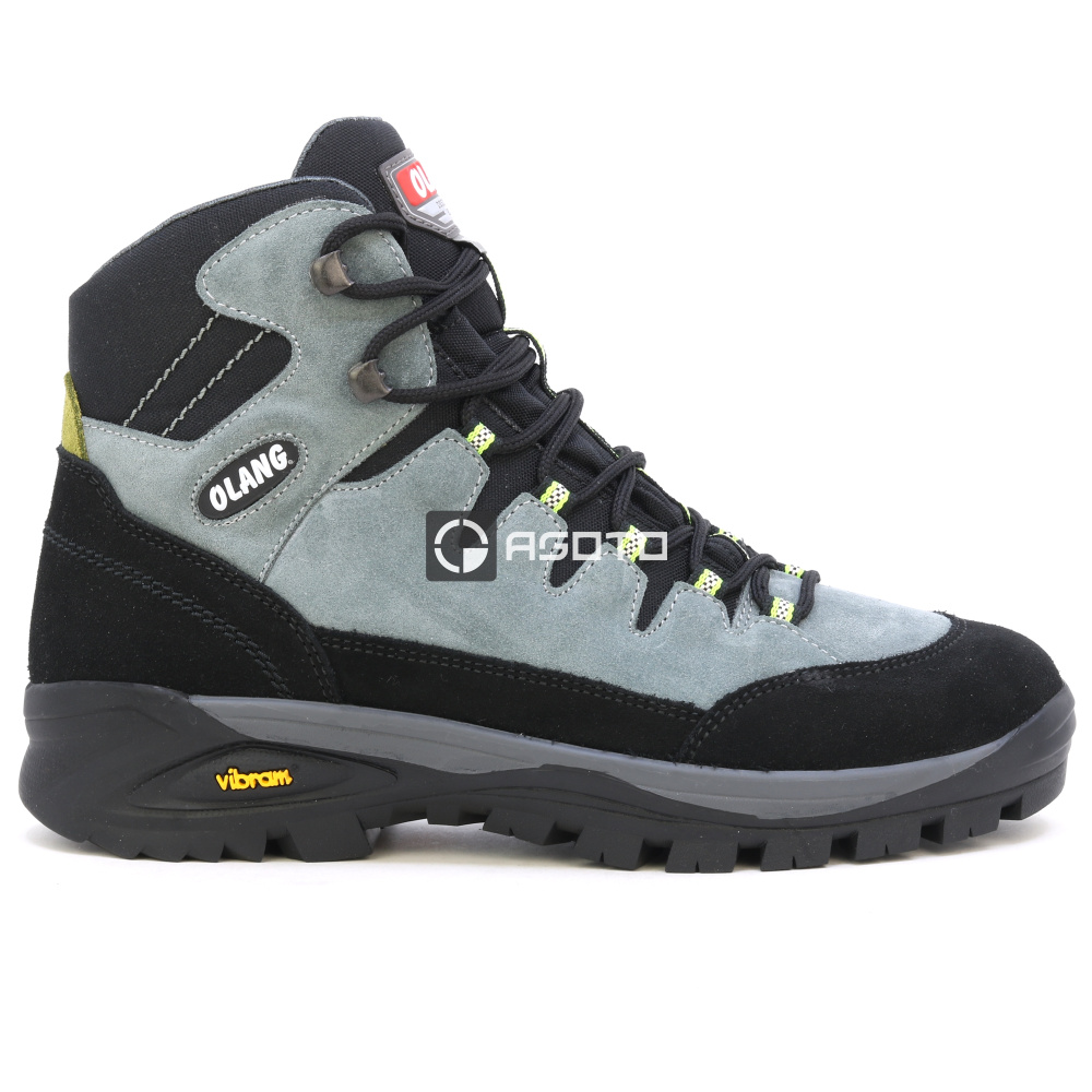 detail OLANG Badia 906 šedá pánská kožená pohdlná outdoor obuv s membránou