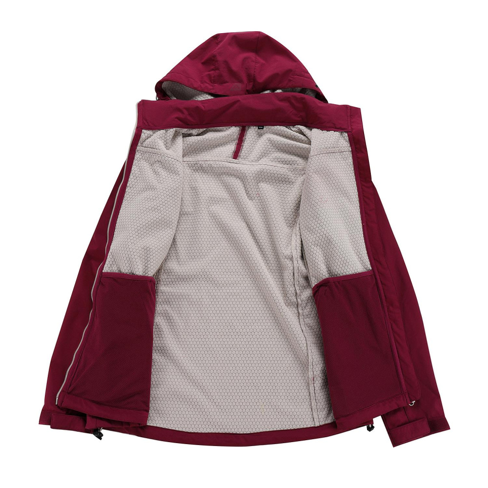 detail ALPINE PRO Nootka 8 dámská vínová softshell bunda