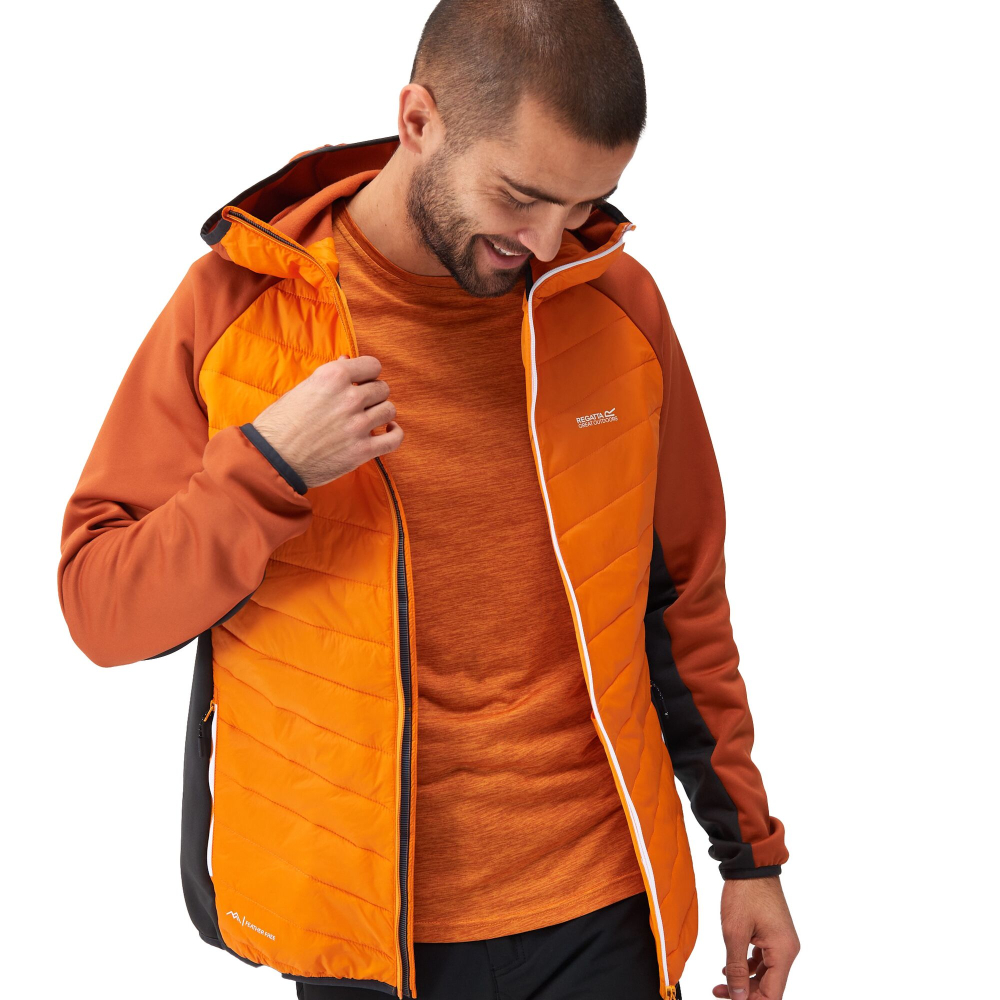 detail REGATTA Andreson VIII Hybrid oranžová pánská outdoor bunda Nová kolekce
