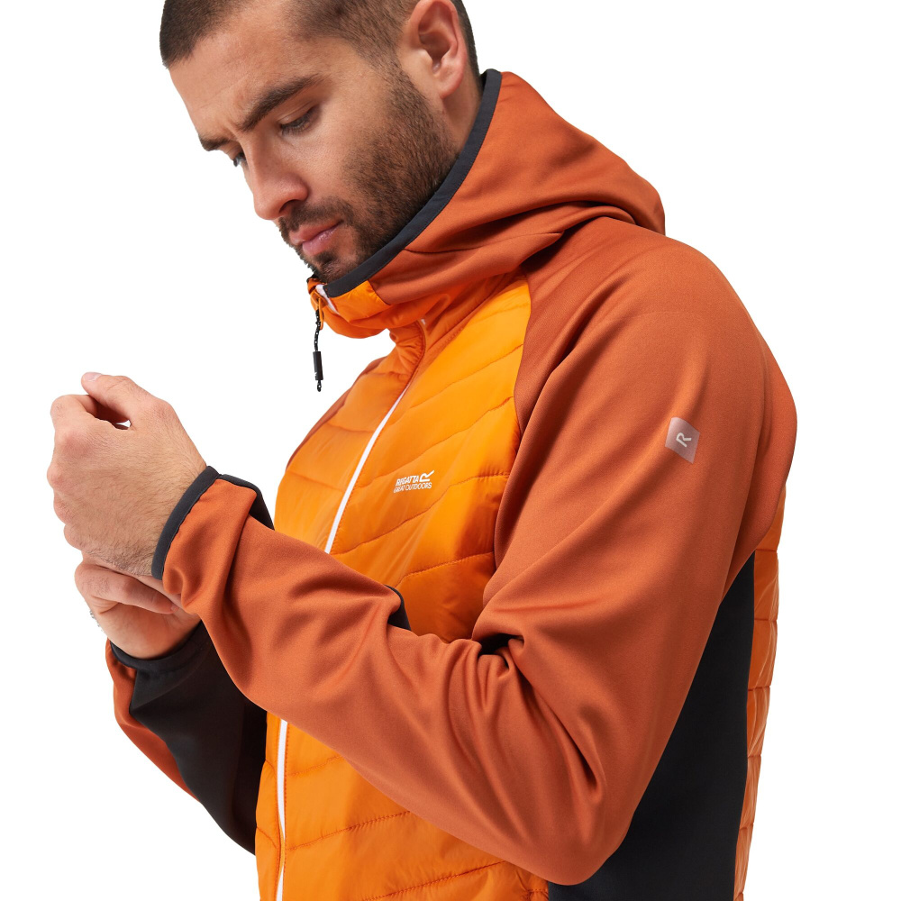 detail REGATTA Andreson VIII Hybrid oranžová pánská outdoor bunda Nová kolekce
