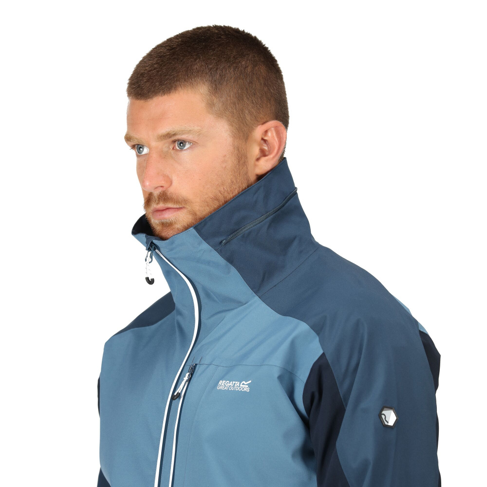 detail REGATTA Bosfield modrá pánská outdoor bunda + Isotex membrána 10 000