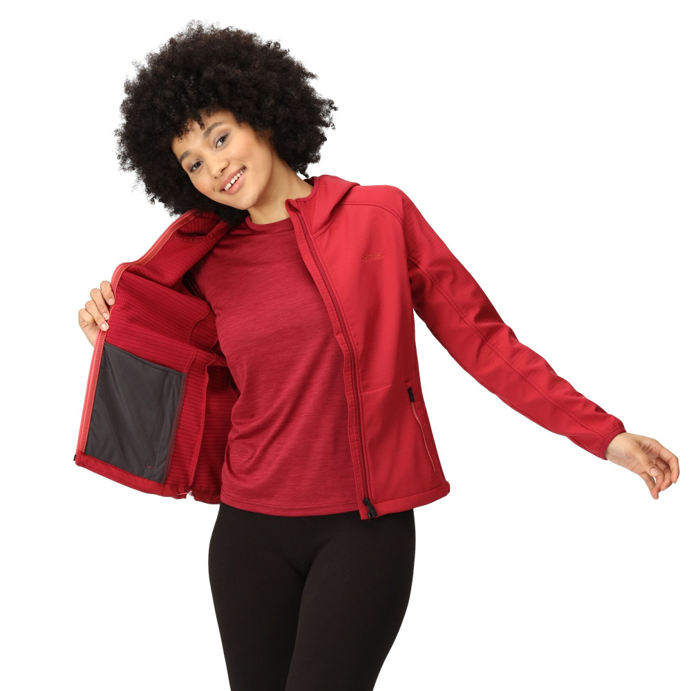 detail REGATTA Arec III červená dámská softshell bunda