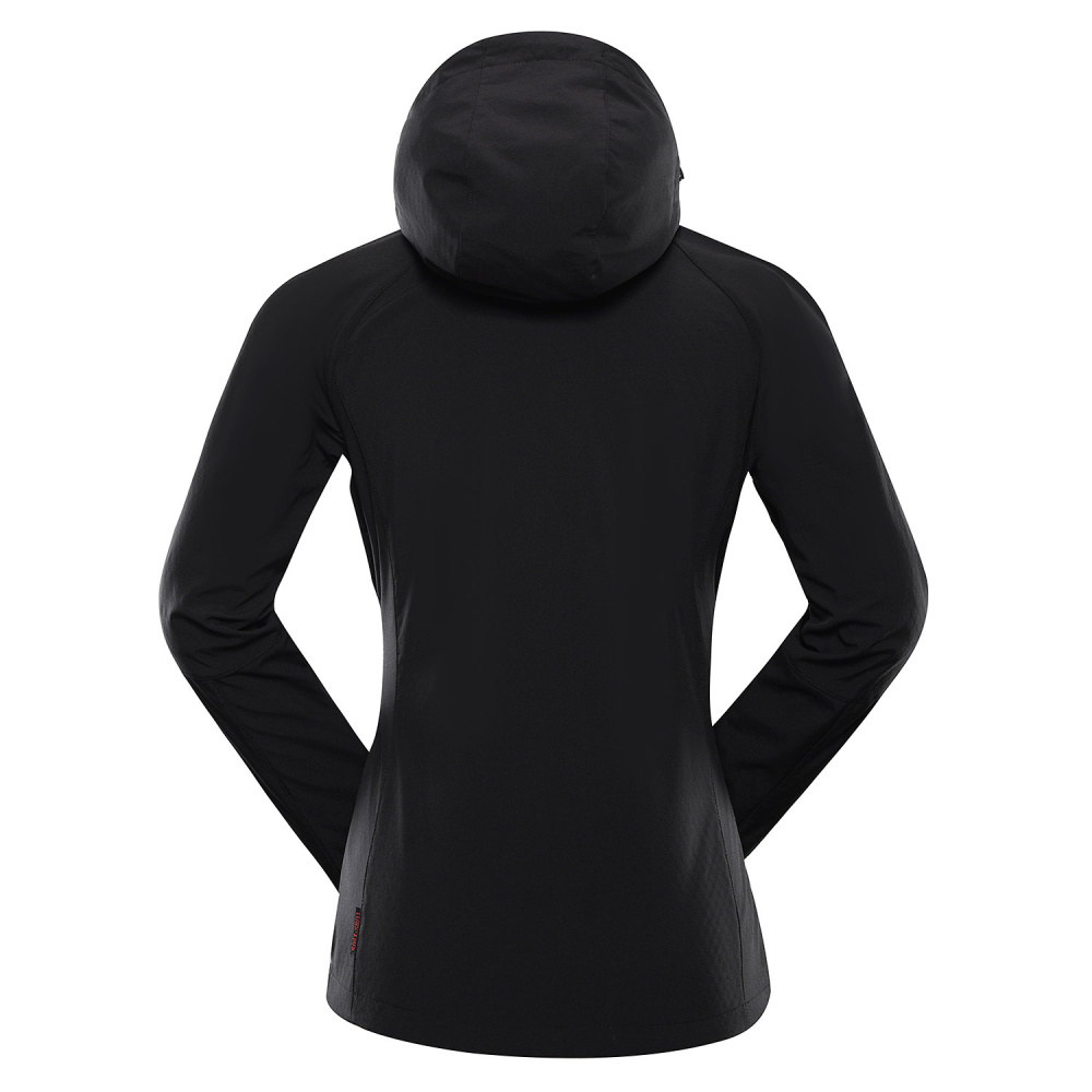 detail ALPINE PRO Hoora černá dámská softshell bunda 8000 mm