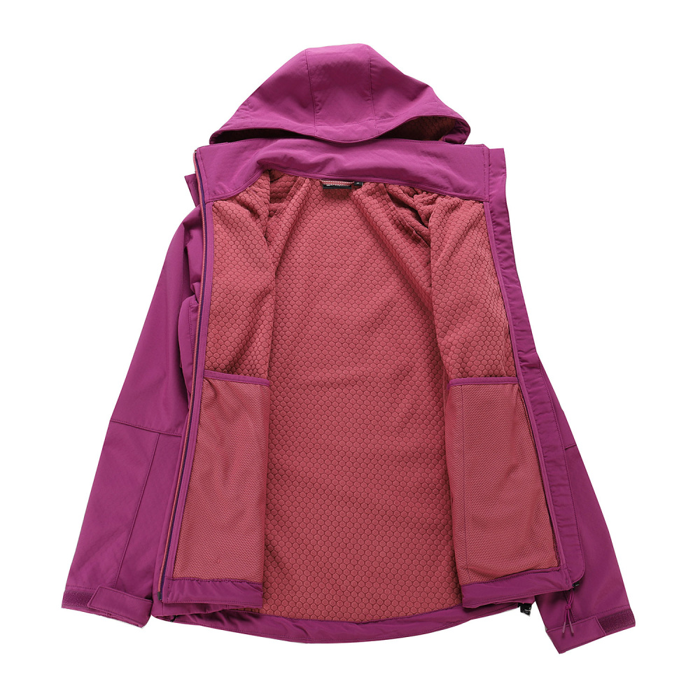 detail ALPINE PRO Hoora fialová dámská softshell bunda 8000 mm