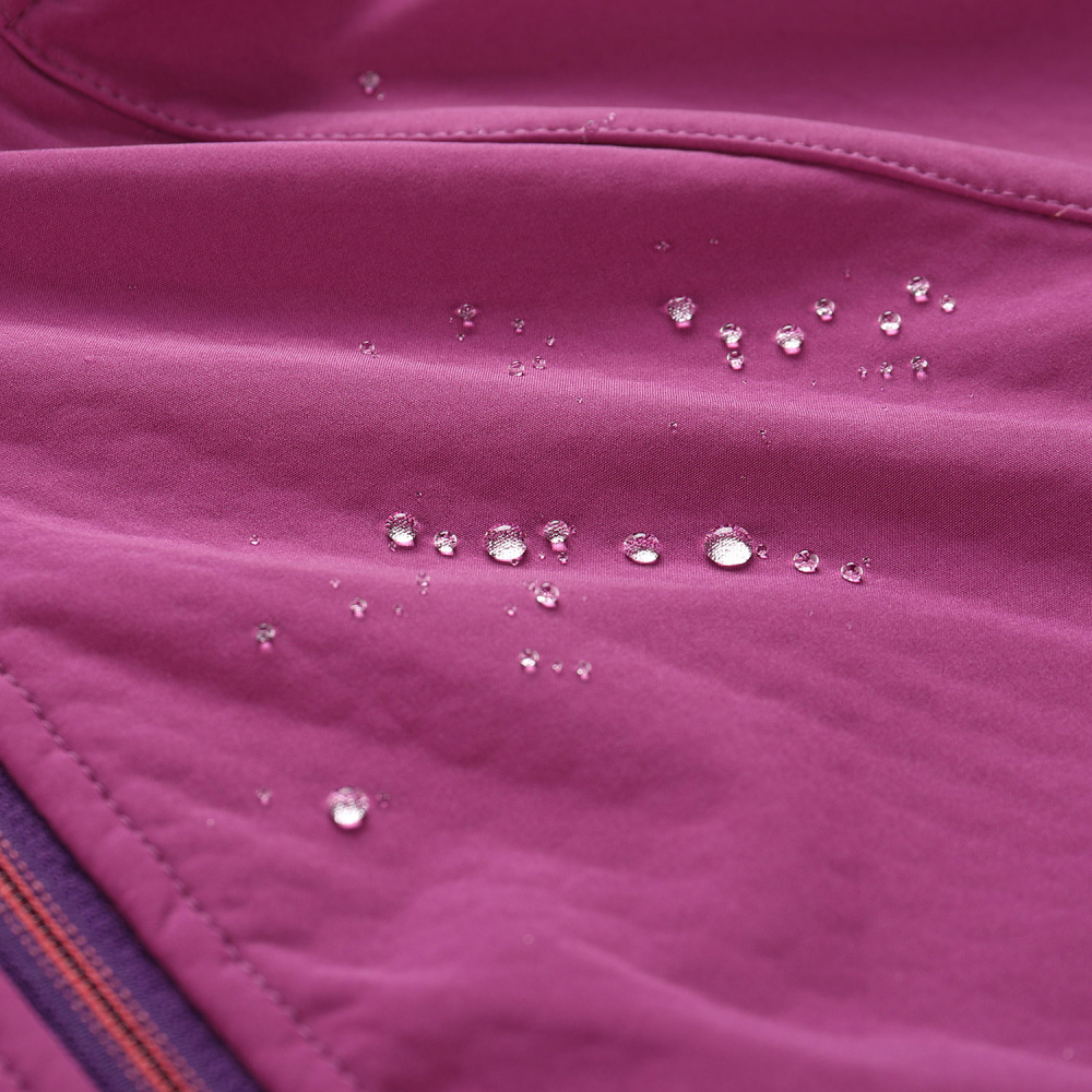 detail ALPINE PRO Hoora fialová dámská softshell bunda 8000 mm