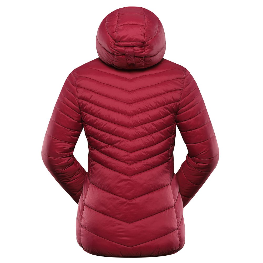 detail ALPINE PRO Eroma vínová dámská zimní oboustranná bunda