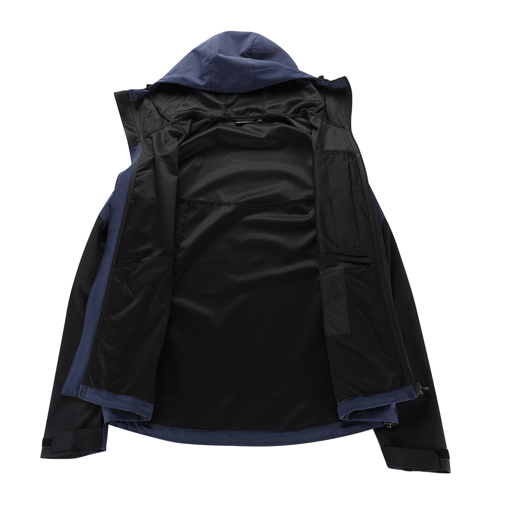 detail ALPINE PRO Esprit modrá pánská softshell bunda DWR 8000 mm